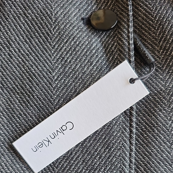 Calvin Klein Herringbone One-Button Blazer - Size 14 - Picture 7 of 10
